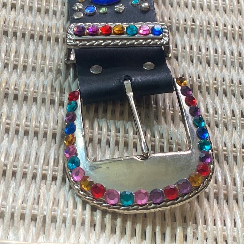 Cowboy C 1989 Alamo Design R Rhinestone  Unixes Belt One Size - Picture 16 of 16